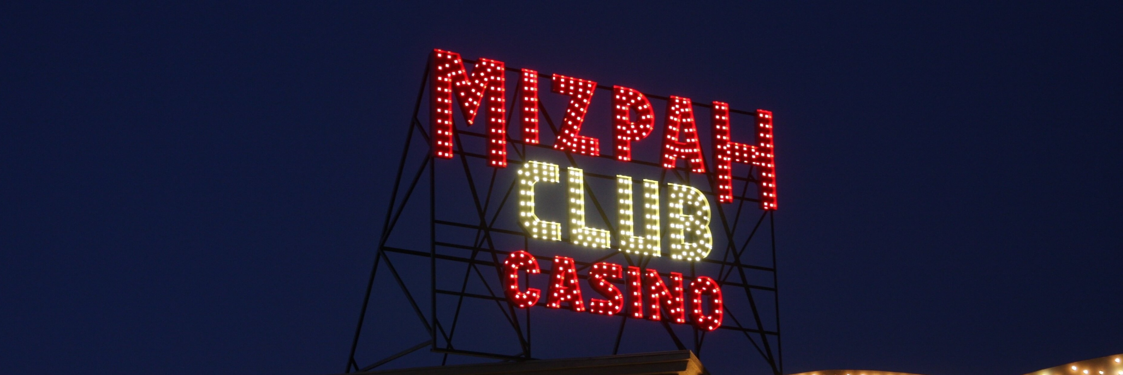 View of the exterior sign of the casino.